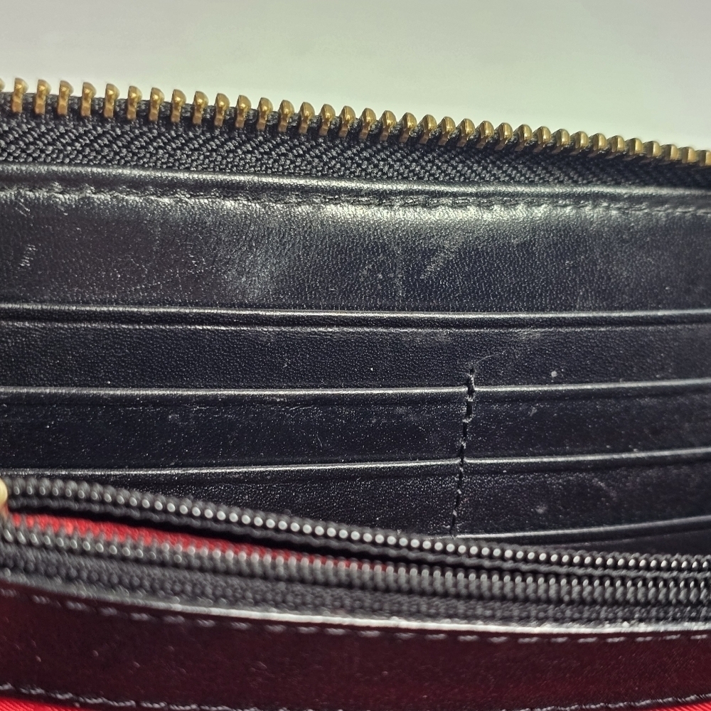 Kate Spade Black and Cream Print Zip Around Continental Wallet/Clutch CC Slots - Picture 14 of 15